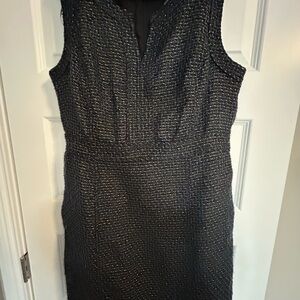 Liz Claiborne Black Textured Midi Dress